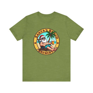 Santa's Beach Brewery T Shirt Festive Comfort Tee for All - Ocean State Styles