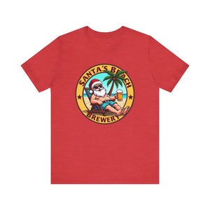 Santa's Beach Brewery T Shirt Festive Comfort Tee for All - Ocean State Styles