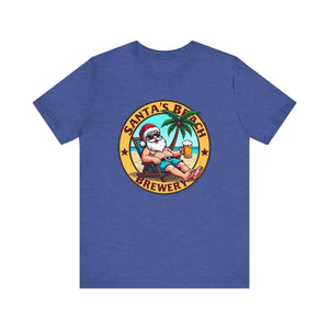 Santa's Beach Brewery T Shirt Festive Comfort Tee for All - Ocean State Styles