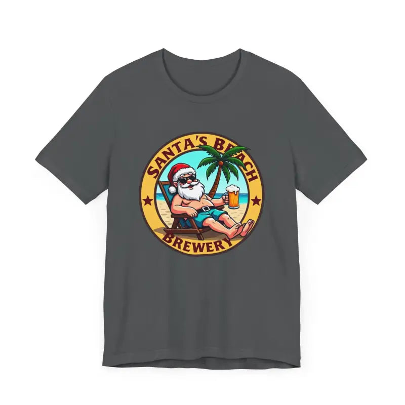 Santa's Beach Brewery T Shirt Festive Comfort Tee for All - Ocean State Styles