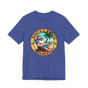 Santa's Beach Brewery T Shirt Festive Comfort Tee for All - Ocean State Styles