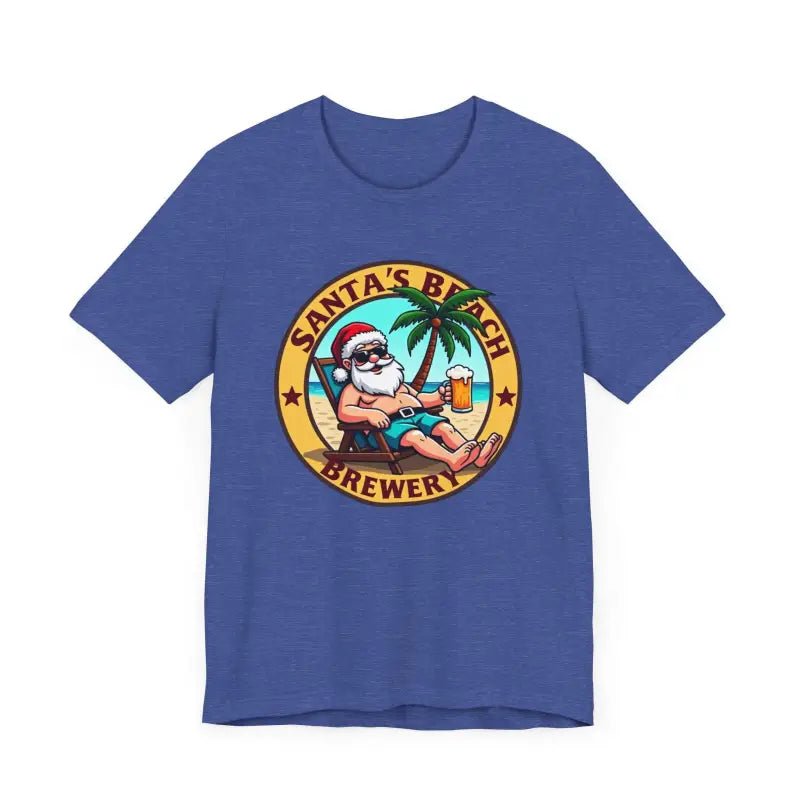 Santa's Beach Brewery T Shirt Festive Comfort Tee for All - Ocean State Styles