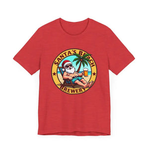 Santa's Beach Brewery T Shirt Festive Comfort Tee for All - Ocean State Styles