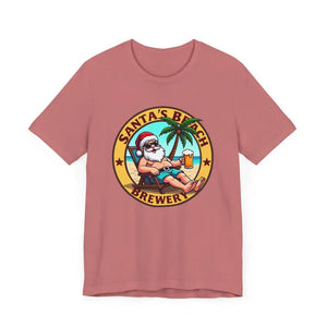 Santa's Beach Brewery T Shirt Festive Comfort Tee for All - Ocean State Styles