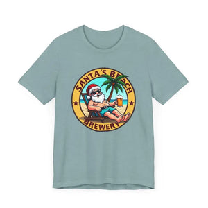 Santa's Beach Brewery T Shirt Festive Comfort Tee for All - Ocean State Styles