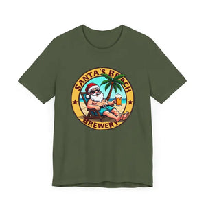 Santa's Beach Brewery T Shirt Festive Comfort Tee for All - Ocean State Styles