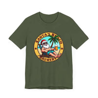 Santa's Beach Brewery T Shirt Festive Comfort Tee for All - Ocean State Styles