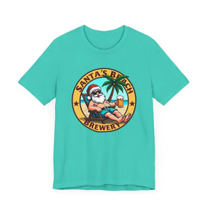 Santa's Beach Brewery T Shirt Festive Comfort Tee for All - Ocean State Styles