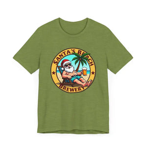 Santa's Beach Brewery T Shirt Festive Comfort Tee for All - Ocean State Styles