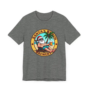 Santa's Beach Brewery T Shirt Festive Comfort Tee for All - Ocean State Styles