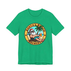 Santa's Beach Brewery T Shirt Festive Comfort Tee for All - Ocean State Styles