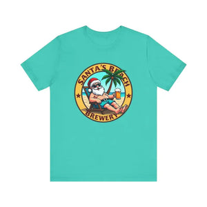 Santa's Beach Brewery T Shirt Festive Comfort Tee for All - Ocean State Styles