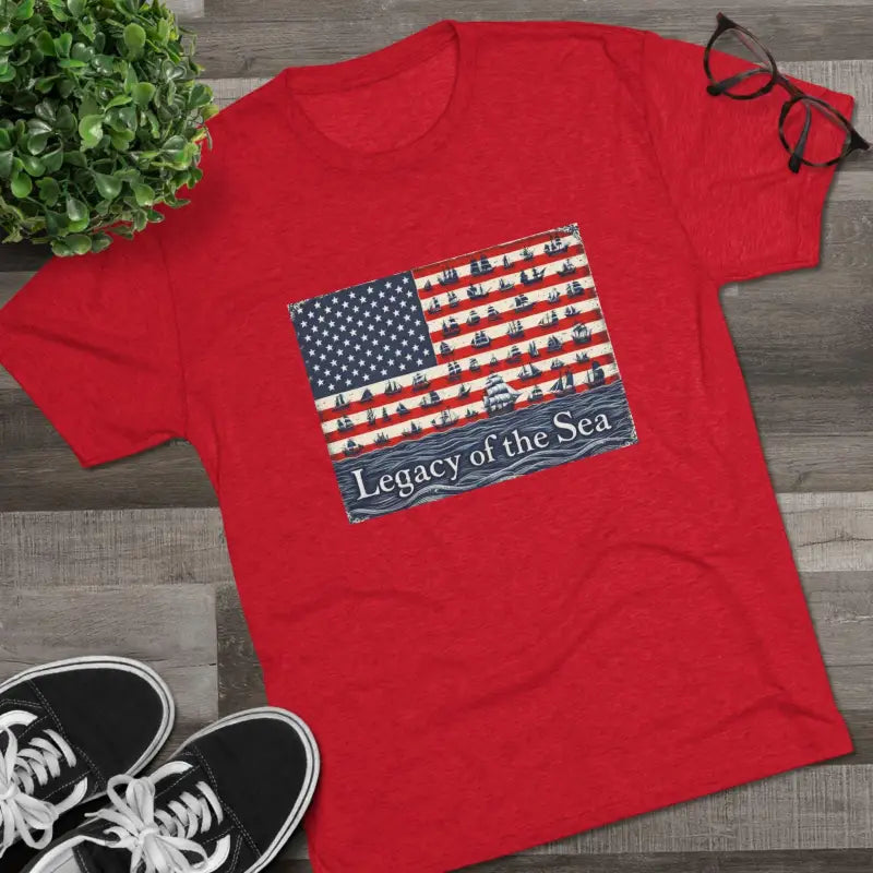 Red Sea Legacy Unisex Nautical Flag T Shirt featuring American flag design
