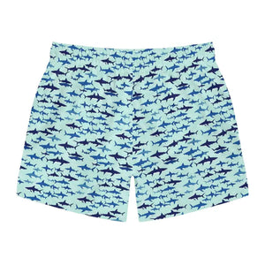 Shark Pattern Swim Trunks for Summer Fun - Ocean State Styles