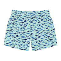 Shark Pattern Swim Trunks for Summer Fun - Ocean State Styles