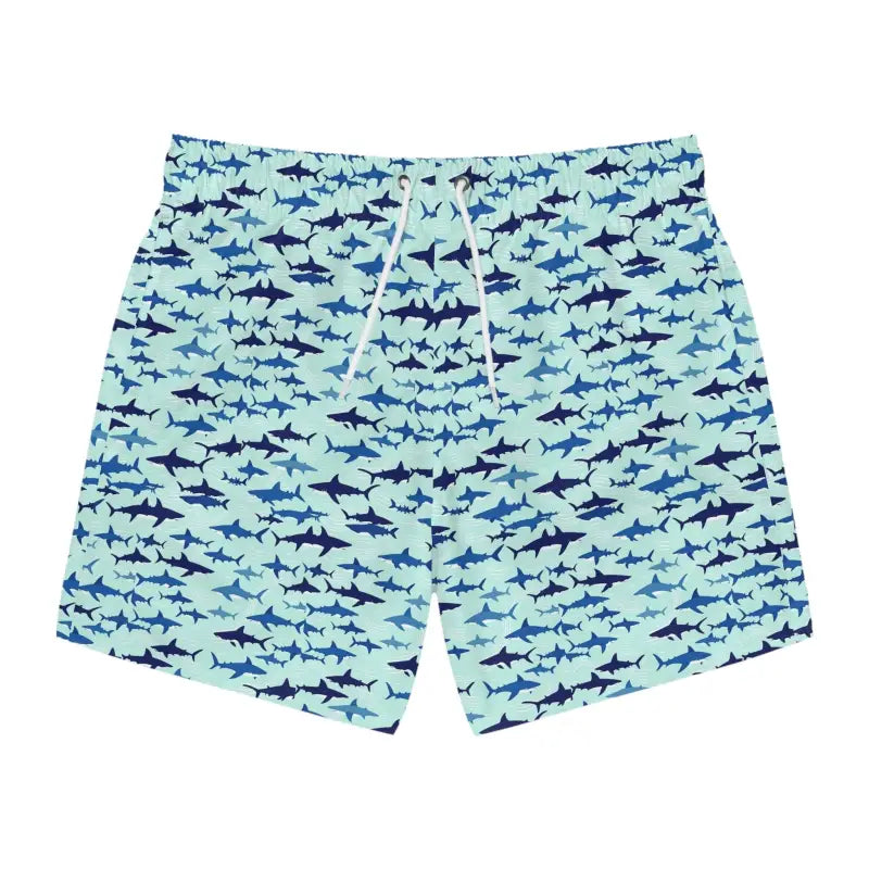 Shark Pattern Swim Trunks for Summer Fun - Ocean State Styles