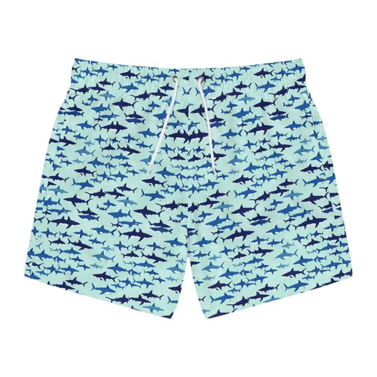 Shark Pattern Swim Trunks for Summer Fun - Ocean State Styles