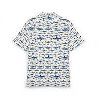 Shark Patterned Short Sleeved Button Down Shirt - Ocean State Styles