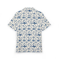 Shark Patterned Short Sleeved Button Down Shirt - Ocean State Styles
