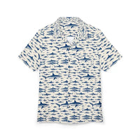 Shark Patterned Short Sleeved Button Down Shirt - Ocean State Styles