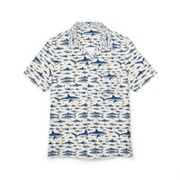 Shark Patterned Short Sleeved Button Down Shirt - Ocean State Styles