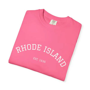 Pink crewneck T-shirt from the Short Sleeve Crew Neck T Shirts collection in Salmon Terracotta White and Teal