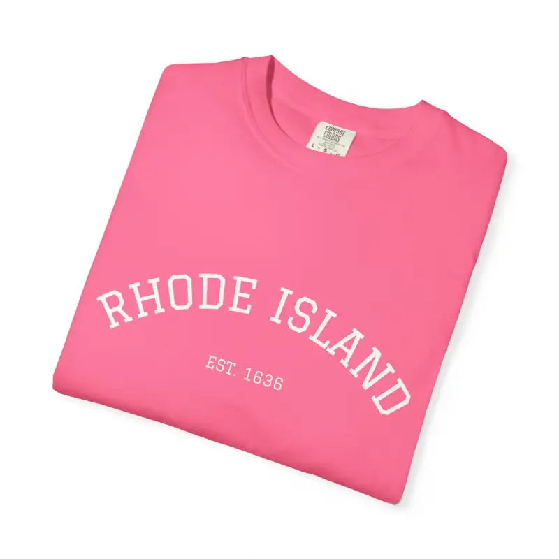 Pink crewneck T-shirt from the Short Sleeve Crew Neck T Shirts collection in Salmon Terracotta White and Teal