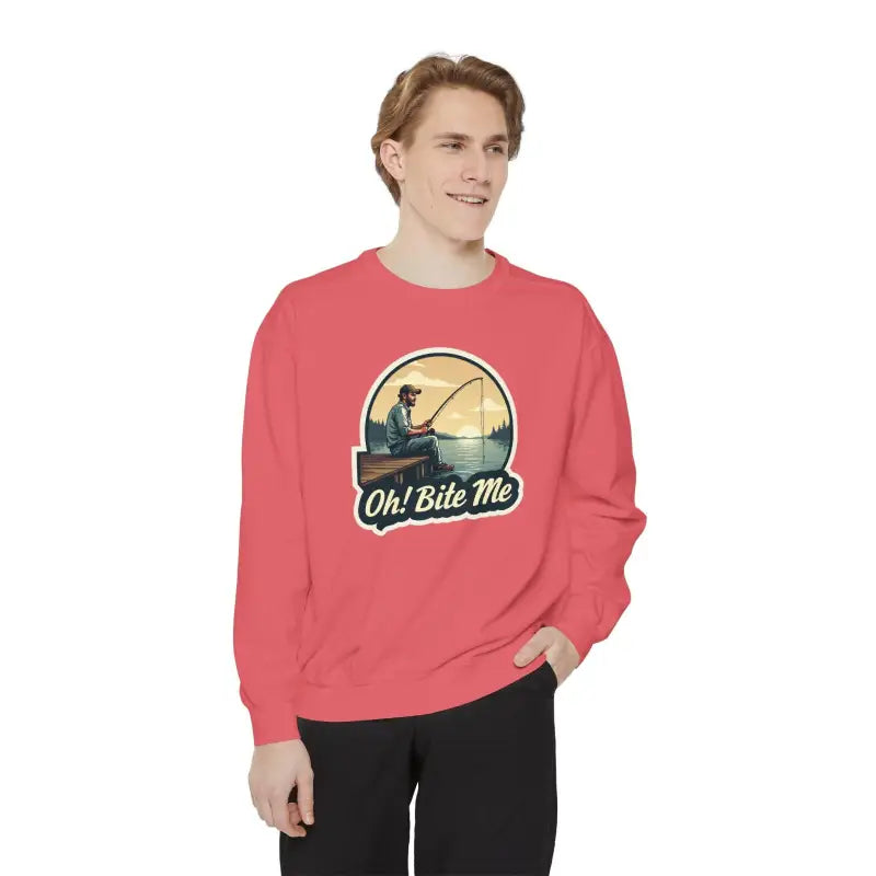 Sitting on the Dock Bite Me Unisex Garment Dyed Sweatshirt - Ocean State Styles