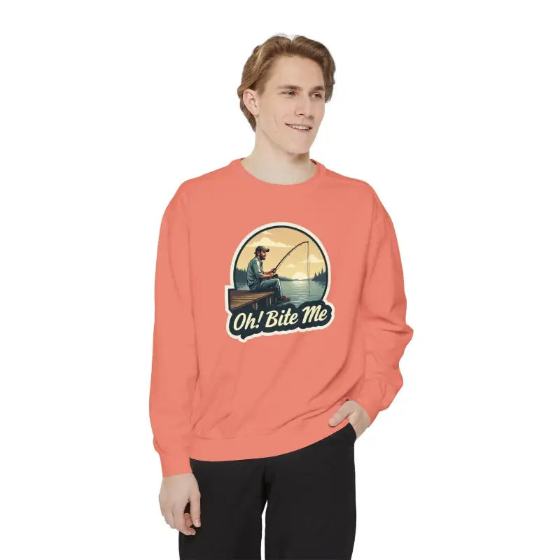 Sitting on the Dock Bite Me Unisex Garment Dyed Sweatshirt - Ocean State Styles