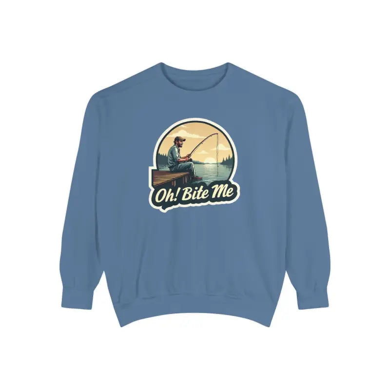 Sitting on the Dock Bite Me Unisex Garment Dyed Sweatshirt - Ocean State Styles