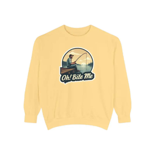 Sitting on the Dock Bite Me Unisex Garment Dyed Sweatshirt - Ocean State Styles