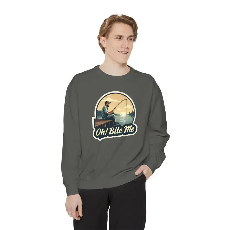 Sitting on the Dock Bite Me Unisex Garment Dyed Sweatshirt - Ocean State Styles