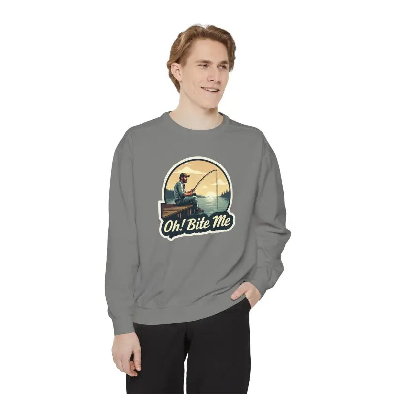 Sitting on the Dock Bite Me Unisex Garment Dyed Sweatshirt - Ocean State Styles