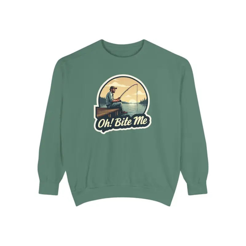 Sitting on the Dock Bite Me Unisex Garment Dyed Sweatshirt - Ocean State Styles