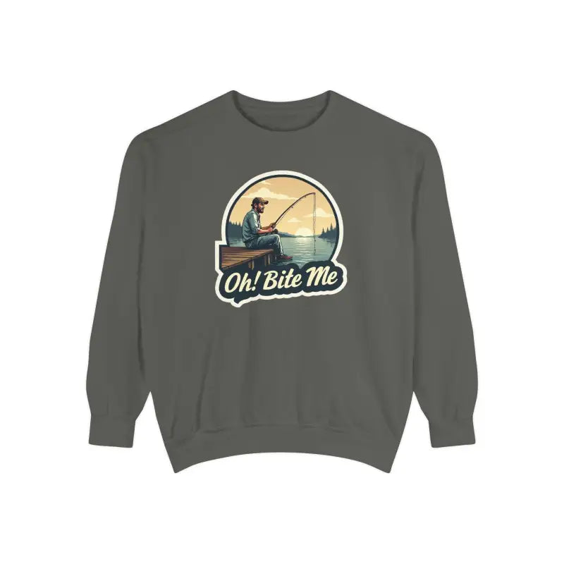 Sitting on the Dock Bite Me Unisex Garment Dyed Sweatshirt - Ocean State Styles