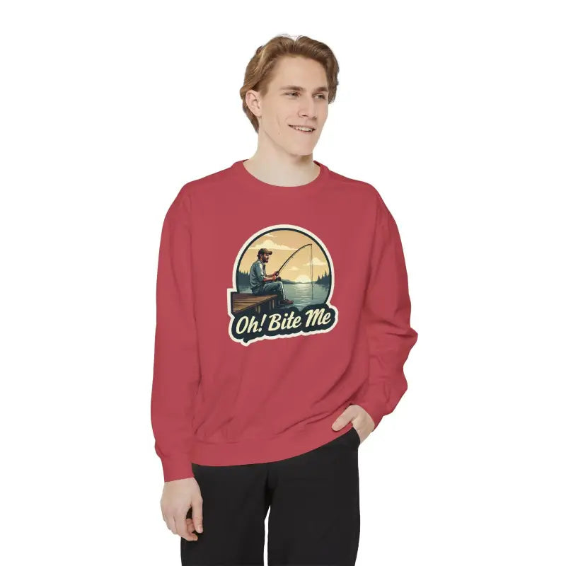 Sitting on the Dock Bite Me Unisex Garment Dyed Sweatshirt - Ocean State Styles