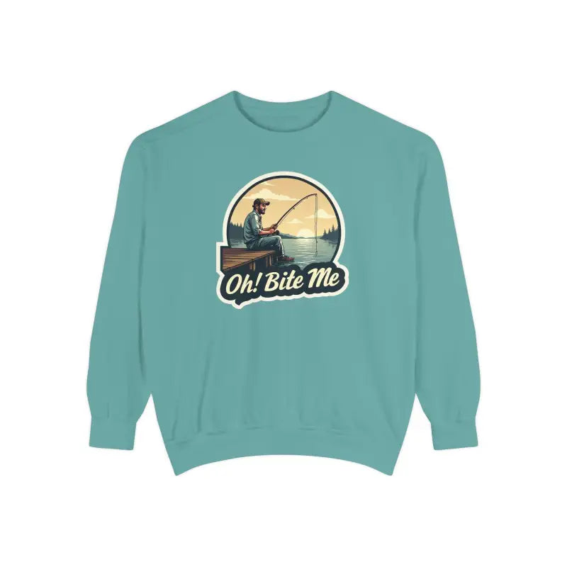 Sitting on the Dock Bite Me Unisex Garment Dyed Sweatshirt - Ocean State Styles
