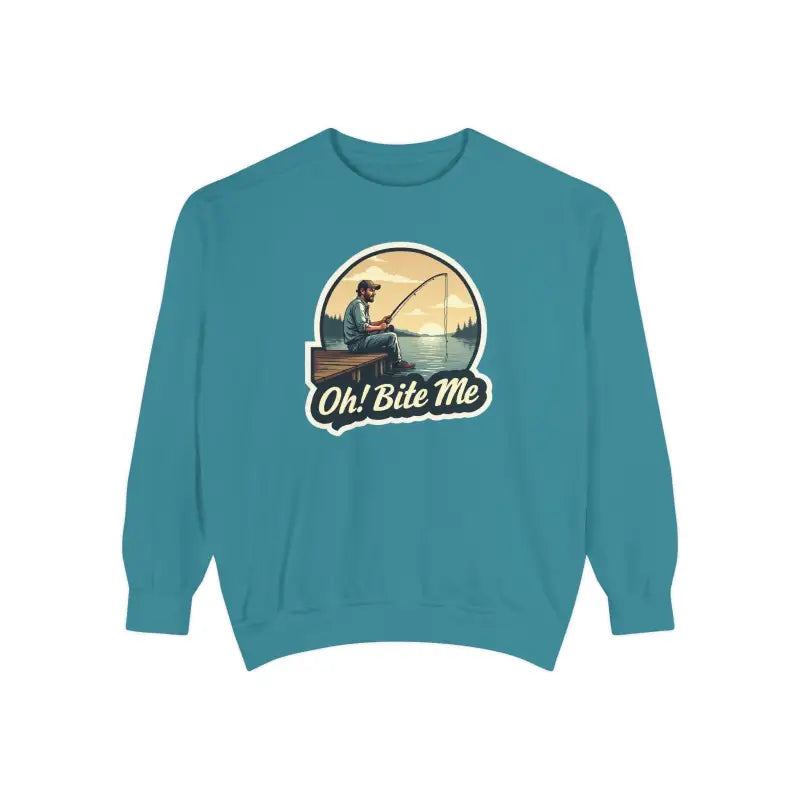 Sitting on the Dock Bite Me Unisex Garment Dyed Sweatshirt - Ocean State Styles
