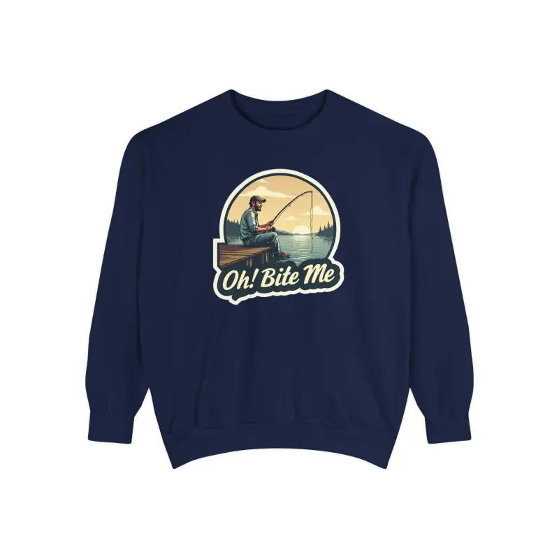 Sitting on the Dock Bite Me Unisex Garment Dyed Sweatshirt - Ocean State Styles
