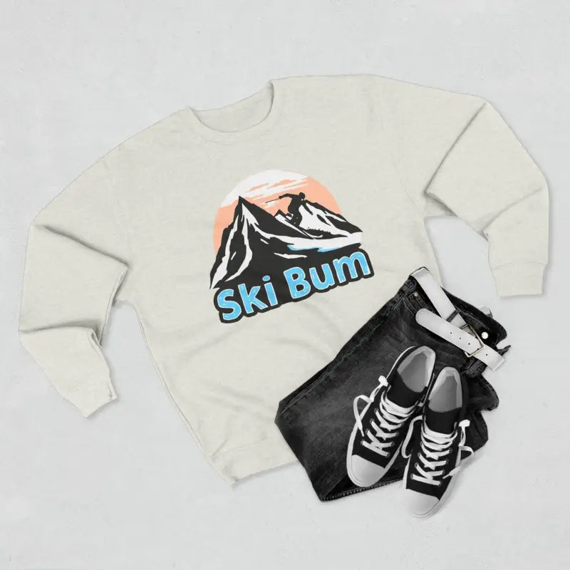 Ski Bum Sweatshirt Collection Cozy Style Blue Beige Black - Ocean State Styles