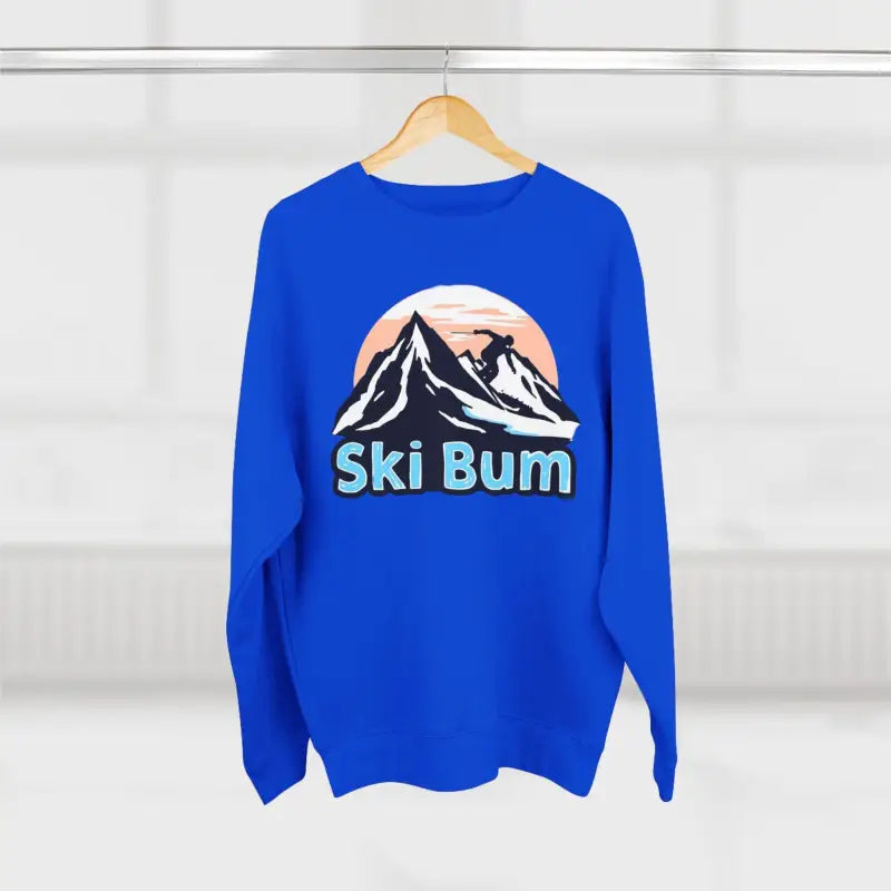 Ski Bum Sweatshirt Collection Cozy Style Blue Beige Black - Ocean State Styles