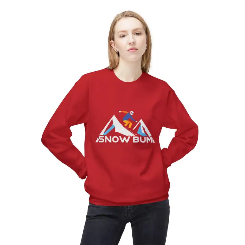 Skier Graphic Snow Bum Sweatshirt for Winter Fun Unisex Casual Wear - Ocean State Styles