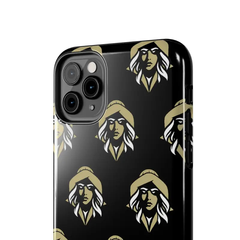 Skipper Lax Black Tough Phone Case With Woman Face Design - Ocean State Styles