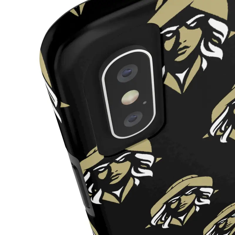 Skipper Lax Black Tough Phone Case With Woman Face Design - Ocean State Styles