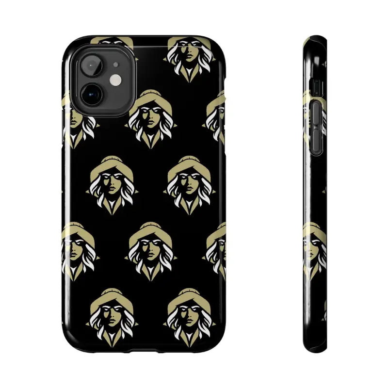 Skipper Lax Black Tough Phone Case With Woman Face Design - Ocean State Styles