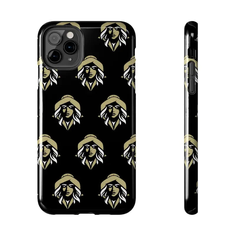 Skipper Lax Black Tough Phone Case With Woman Face Design - Ocean State Styles