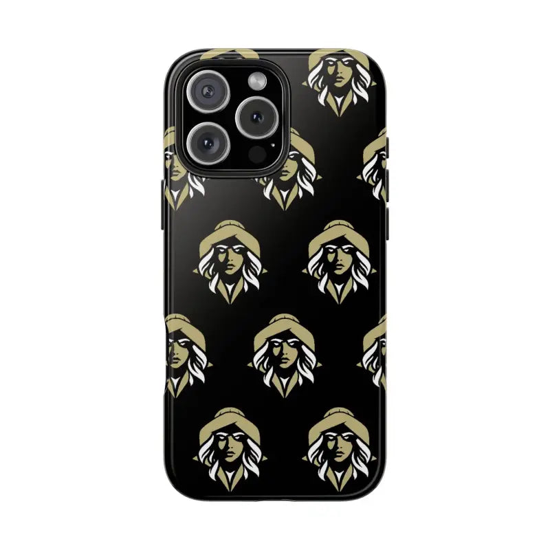 Skipper Lax Black Tough Phone Case With Woman Face Design - Ocean State Styles