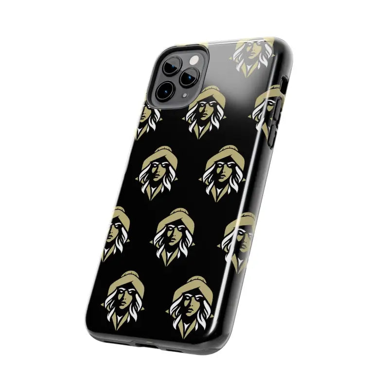 Skipper Lax Black Tough Phone Case With Woman Face Design - Ocean State Styles