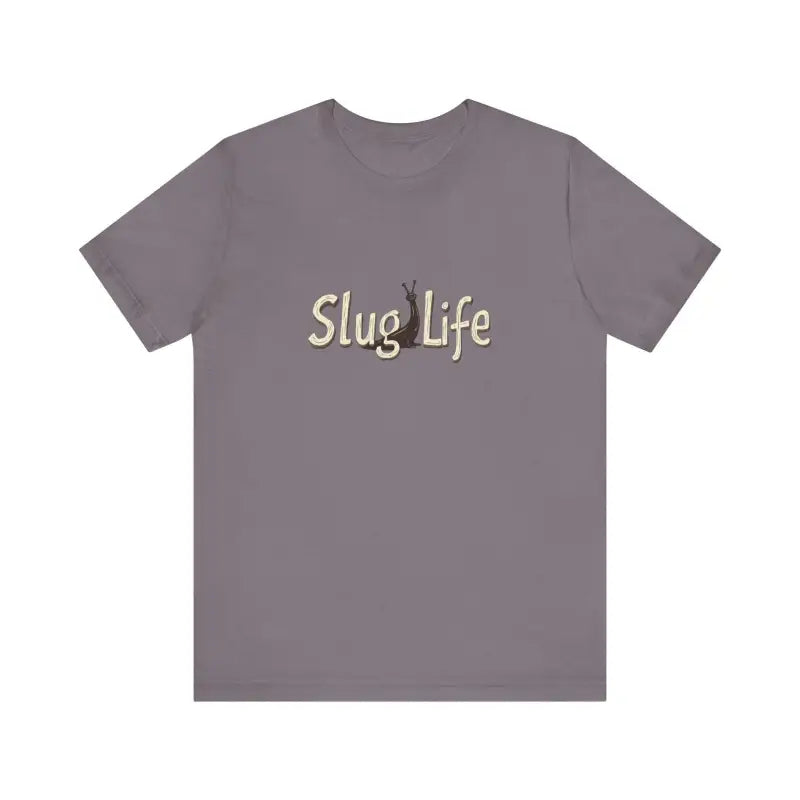 Gray Slug Life graphic t-shirt from the Slug Life Unisex Classic Tee Shirt collection