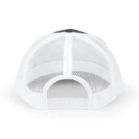 White mesh Snapback Trucker Cap with black panel